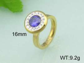 Stainless Steel Stone&Crystal Ring