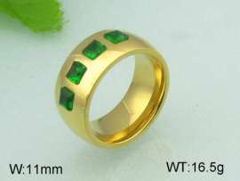 Stainless Steel Stone&Crystal Ring