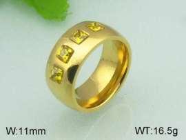 Stainless Steel Stone&Crystal Ring