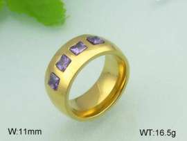 Stainless Steel Stone&Crystal Ring