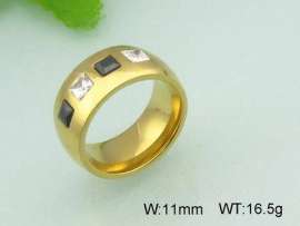 Stainless Steel Stone&Crystal Ring