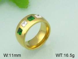 Stainless Steel Stone&Crystal Ring