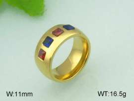 Stainless Steel Stone&Crystal Ring