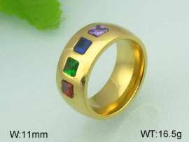 Stainless Steel Stone&Crystal Ring