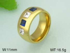 Stainless Steel Stone&Crystal Ring