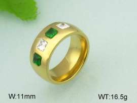 Stainless Steel Stone&Crystal Ring