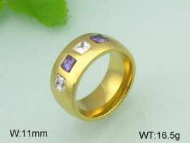 Stainless Steel Stone&Crystal Ring