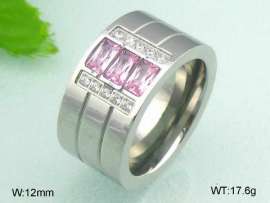 Stainless Steel Stone&Crystal Ring