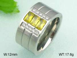 Stainless Steel Stone&Crystal Ring