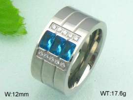 Stainless Steel Stone&Crystal Ring