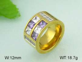 Stainless Steel Stone&Crystal Ring