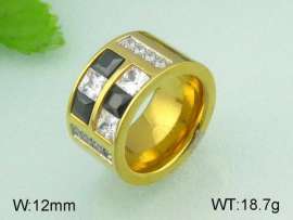 Stainless Steel Stone&Crystal Ring