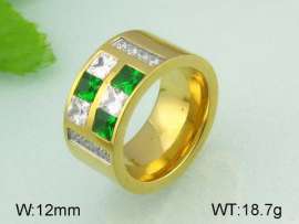Stainless Steel Stone&Crystal Ring