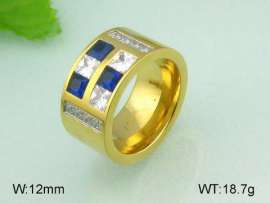 Stainless Steel Stone&Crystal Ring