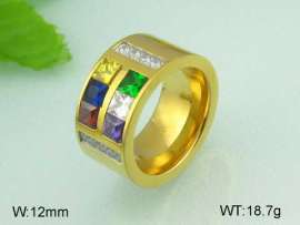 Stainless Steel Stone&Crystal Ring