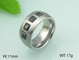 Stainless Steel Stone&Crystal Ring
