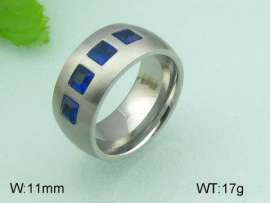 Stainless Steel Stone&Crystal Ring