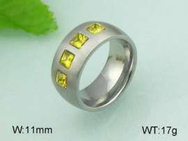 Stainless Steel Stone&Crystal Ring