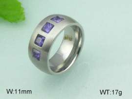 Stainless Steel Stone&Crystal Ring