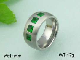 Stainless Steel Stone&Crystal Ring
