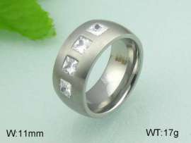 Stainless Steel Stone&Crystal Ring