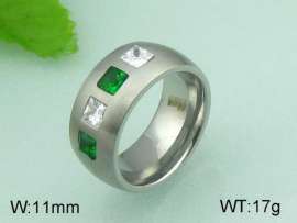 Stainless Steel Stone&Crystal Ring