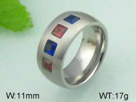Stainless Steel Stone&Crystal Ring