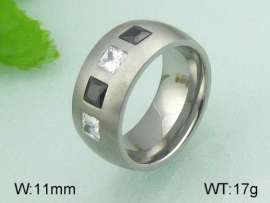 Stainless Steel Stone&Crystal Ring