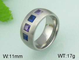 Stainless Steel Stone&Crystal Ring