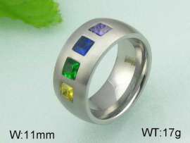 Stainless Steel Stone&Crystal Ring