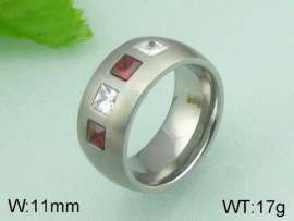 Stainless Steel Stone&Crystal Ring