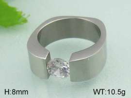 Stainless Steel Stone&Crystal Ring