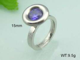 Stainless Steel Stone&Crystal Ring