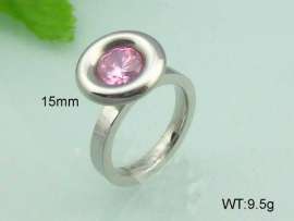 Stainless Steel Stone&Crystal Ring