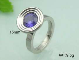 Stainless Steel Stone&Crystal Ring