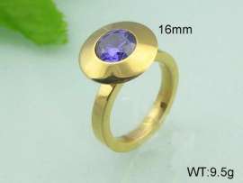 Stainless Steel Stone&Crystal Ring