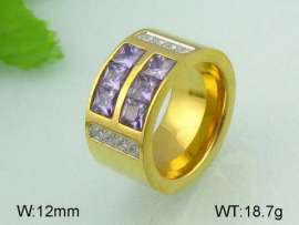 Stainless Steel Stone&Crystal Ring