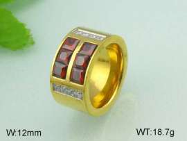 Stainless Steel Stone&Crystal Ring