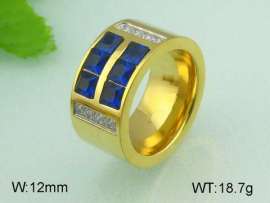 Stainless Steel Stone&Crystal Ring