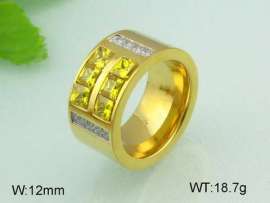Stainless Steel Stone&Crystal Ring
