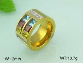 Stainless Steel Stone&Crystal Ring