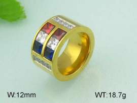 Stainless Steel Stone&Crystal Ring