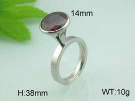 Stainless Steel Stone&Crystal Ring