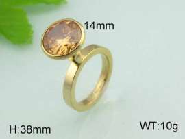 Stainless Steel Stone&Crystal Ring
