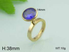 Stainless Steel Stone&Crystal Ring