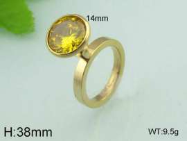 Stainless Steel Stone&Crystal Ring