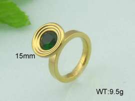 Stainless Steel Stone&Crystal Ring