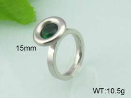 Stainless Steel Stone&Crystal Ring