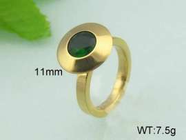 Stainless Steel Stone&Crystal Ring