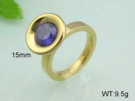 Stainless Steel Stone&Crystal Ring